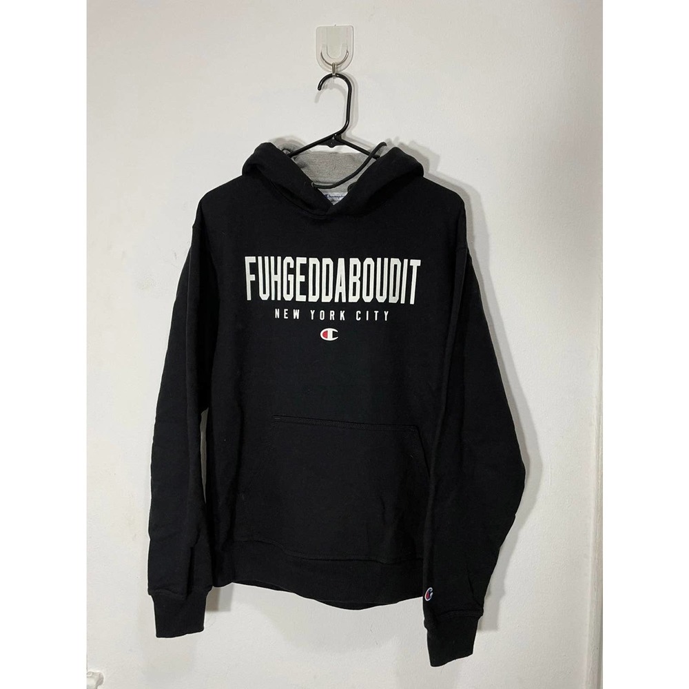 Champion black hoodie mens sweater M